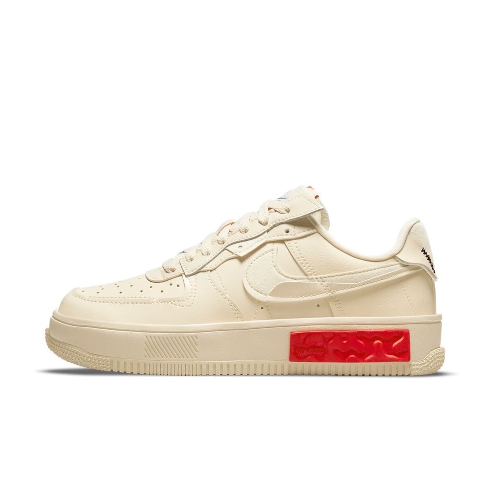 Nike Air Force 1 Fontanka Pearl White/University Red Sneakers Size 8 DA7024-200